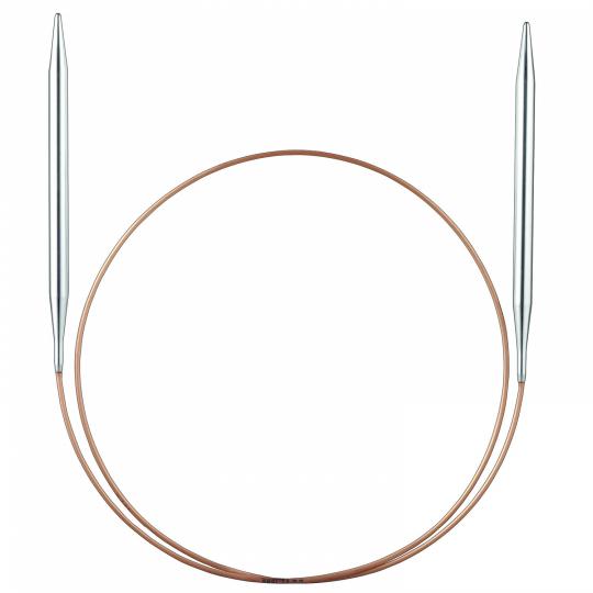 Addi 105-7 und 114-7 addiClassic Rundstricknadeln mit Messingspitze und Goldseil 1,5mm_40cm