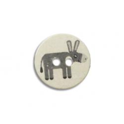 Jim Knopf Cute plastic button with donkey 16mm