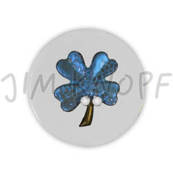 Jim Knopf Bouton résine motif fleurs 18mm Blau auf Transparent
