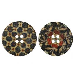 Jim Knopf Coco wood button flower motiv in several sizes