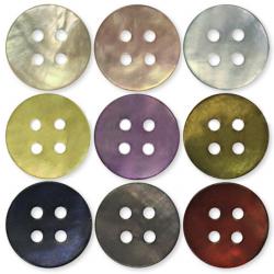 LP:30 Mix Rund Knopf Knöpfe Buttons 1 Löcher Bronzefarben 17mm