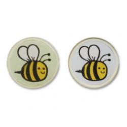 Jim Knopf Resin button with busy bee motiv 18mm