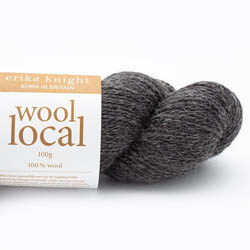 Erika Knight Knit Kits Wool Local Hat with pattern sleeves Cathy Dark Grey Deutsch