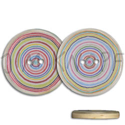 Jim Knopf Resin button with colorful circles several sizes