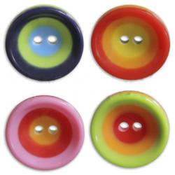Jim Knopf Colorful plastic button circles 16mm