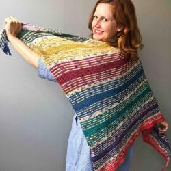 Cowgirl Blues Kit I've Got Sunshine Shawl hand dyed
