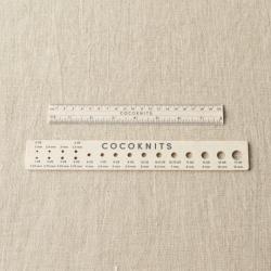 CocoKnits Ruler and Needle Gauge Set
