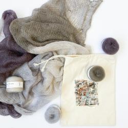 Cowgirl Blues Kit Cobweb Kidsilk Shawl hand dyed Cowgirl Blues Kit Cobweb Kidsilk Shawl hand dyed
