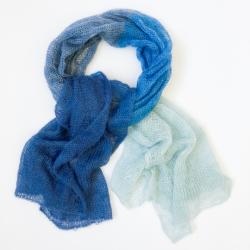 Cowgirl Blues Kit Cobweb Kidsilk Shawl hand dyed Cowgirl Blues Kit Cobweb Kidsilk Shawl hand dyed