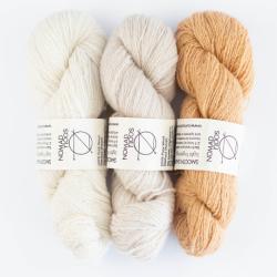 Nomadnoos Smooth Sartuul Sheep Wool 2-ply LIGHT FINGERING handgesponnen