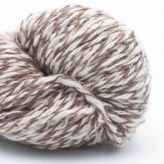 Nomadnoos So soft Yak and Satuul 3-ply fingering handspun closer than you might sheep (white/brown)