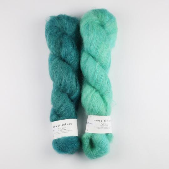 Cowgirl Blues Fluffy Mohair Solids discontinued colours 41-Camps Bay