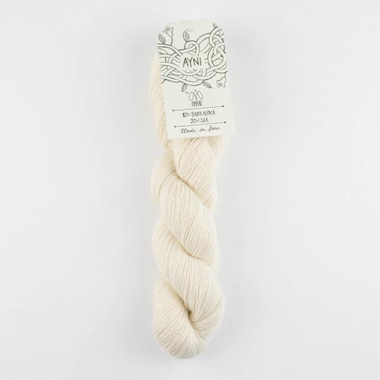 Amano Ayni Baby Alpaca with Silk Natural White