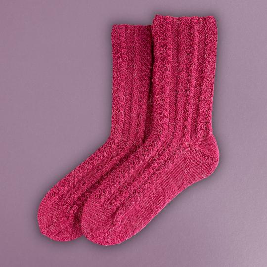 Kremke Soul Wool Pattern Berry Socks deutsch
