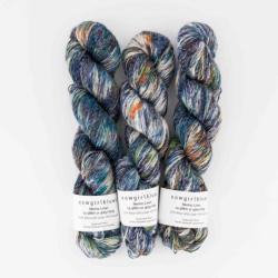 Cowgirl Blues Merino Linen gradient hand dyed 9 to 5