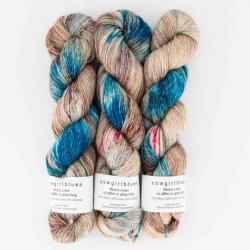 Cowgirl Blues Merino Linen gradient hand dyed Stop! In the Name of Love