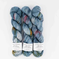 Cowgirl Blues Merino Linen gradient hand dyed Shoop Shoop