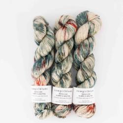 Cowgirl Blues Merino Linen gradient hand dyed Isn't it Ironic?