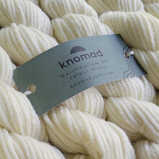 Knomad Marshmallow DK select Minis undyed