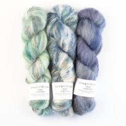 Cowgirl Blues Kid Silk gradient hand dyed