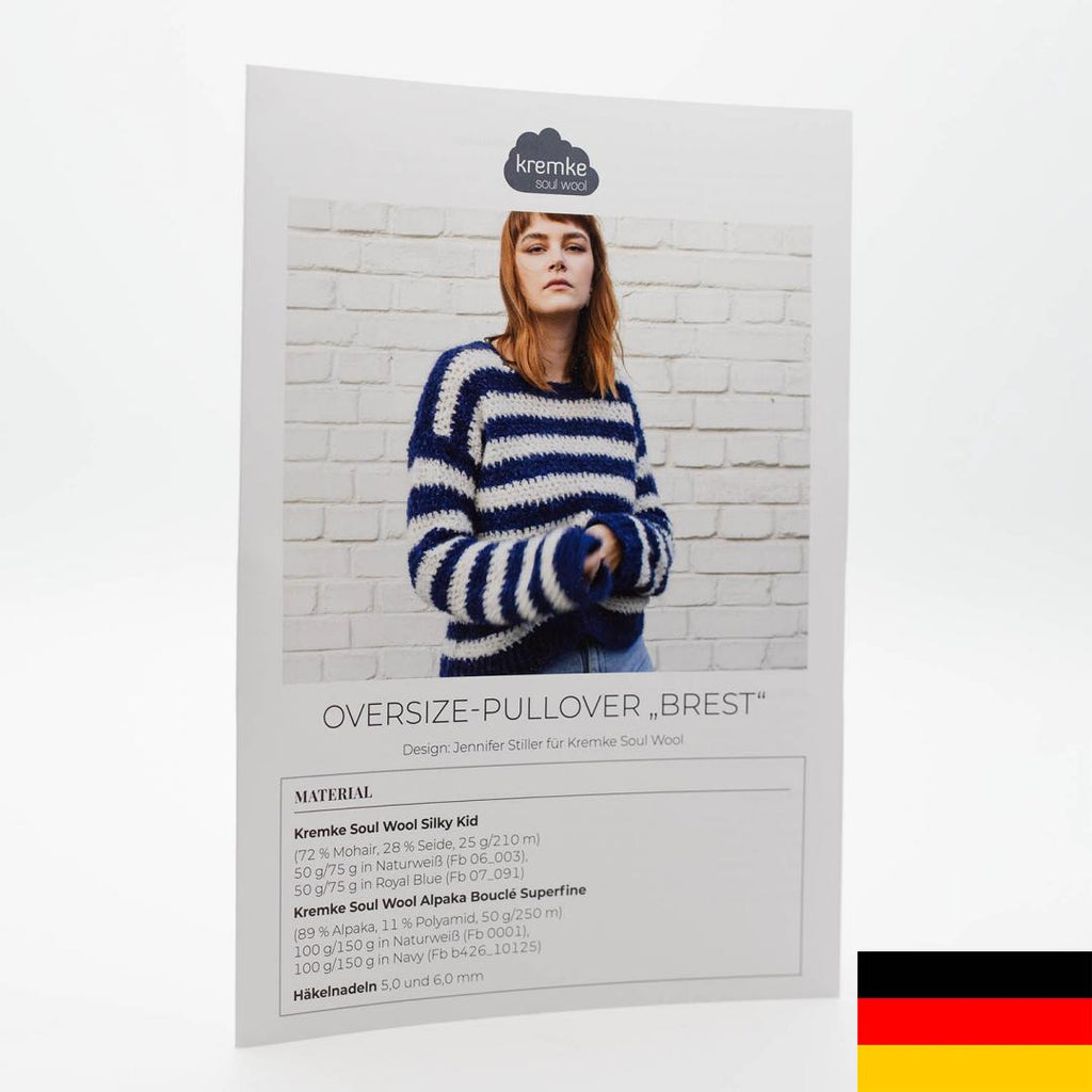 Gedruckte Anleitung Häkelpullover BREST
