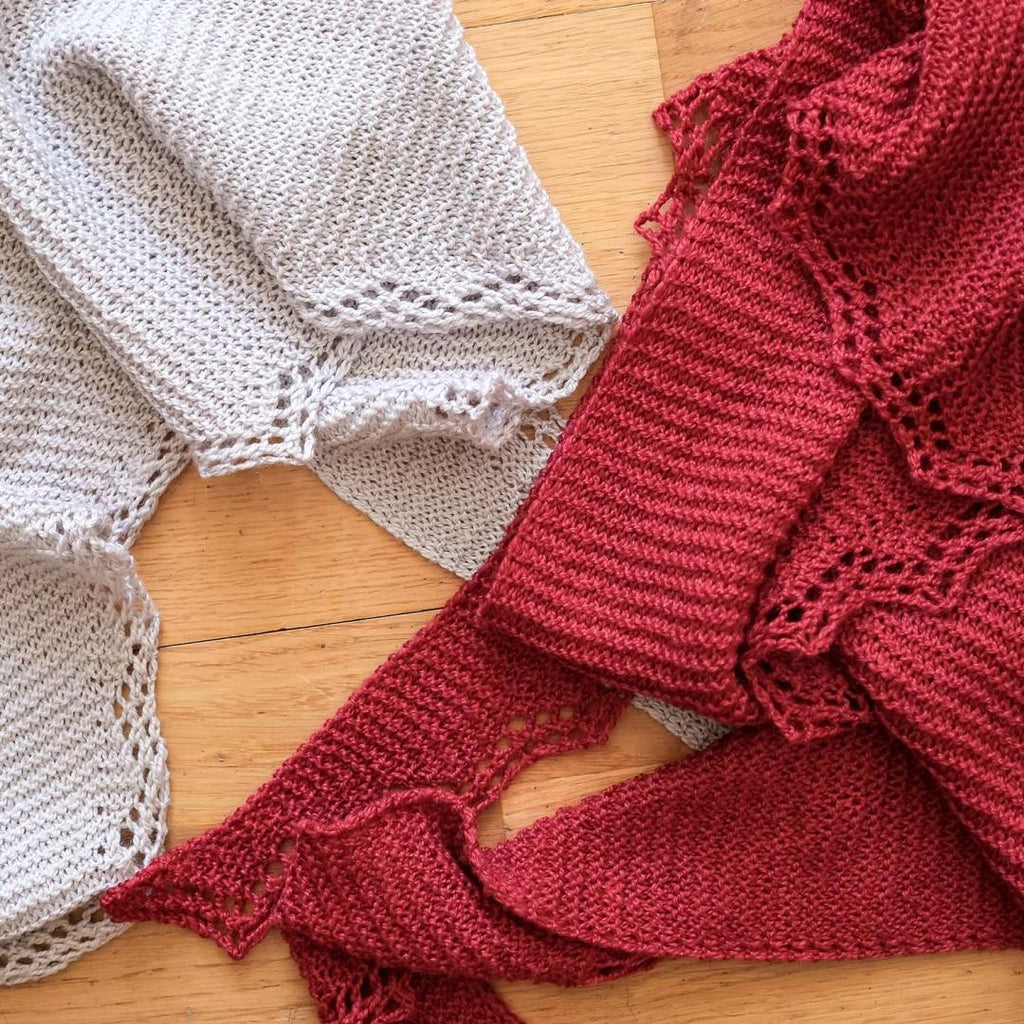 Instructions for "Kerchief Shawl" using BC Garn Silkbloom