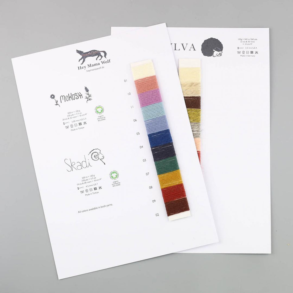 Hey Mama Wolf color charts