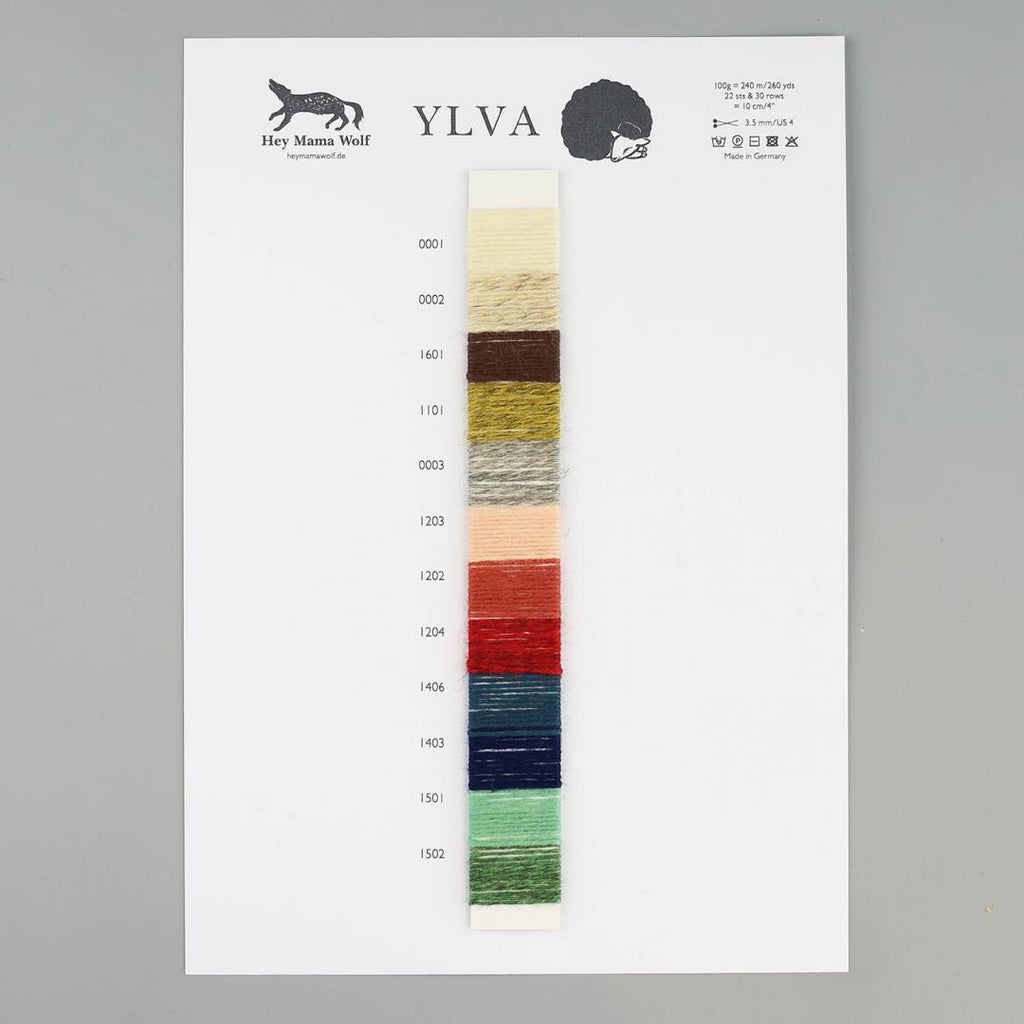 Hey Mama Wolf color charts