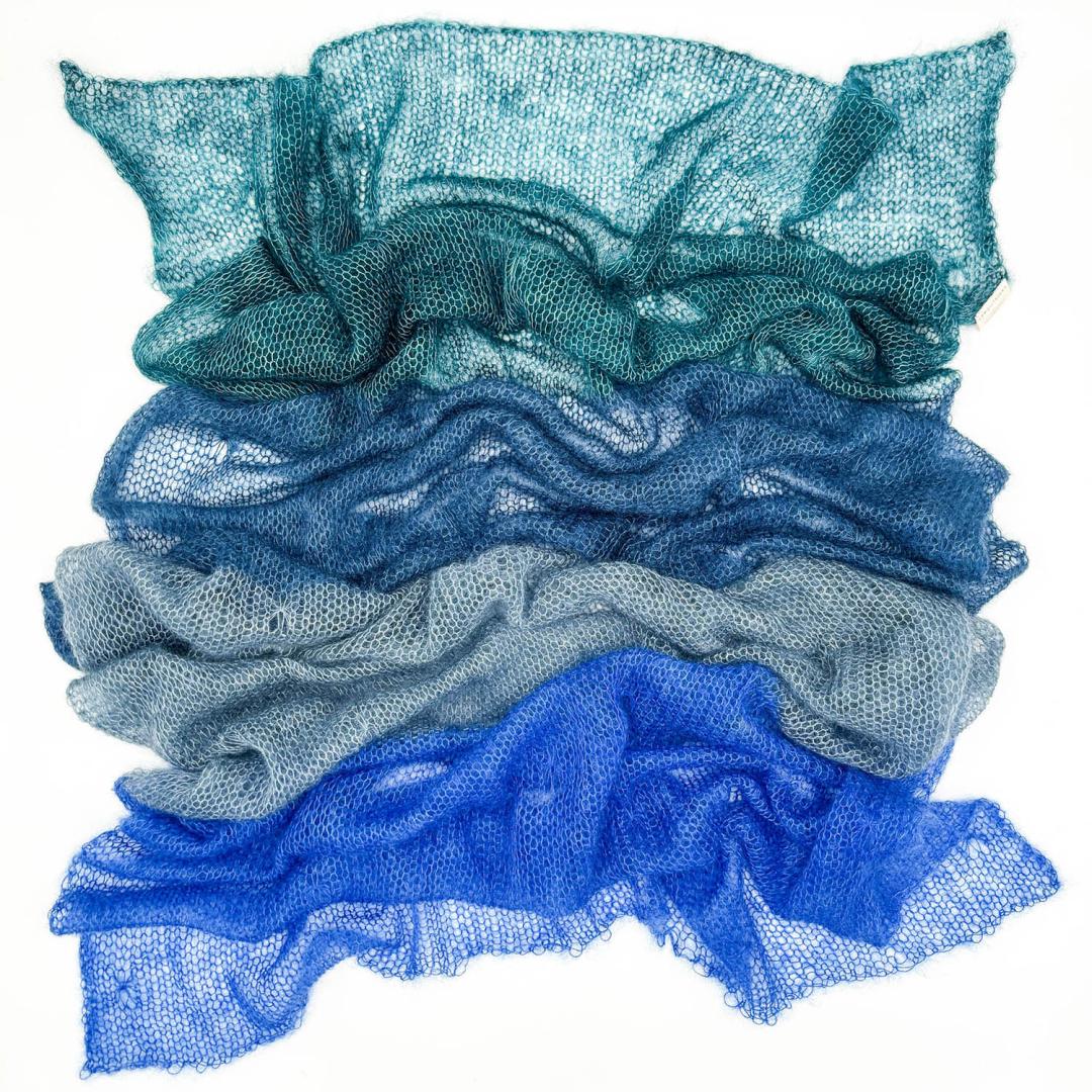 Kit Cobweb Kidsilk Shawl handgefärbt