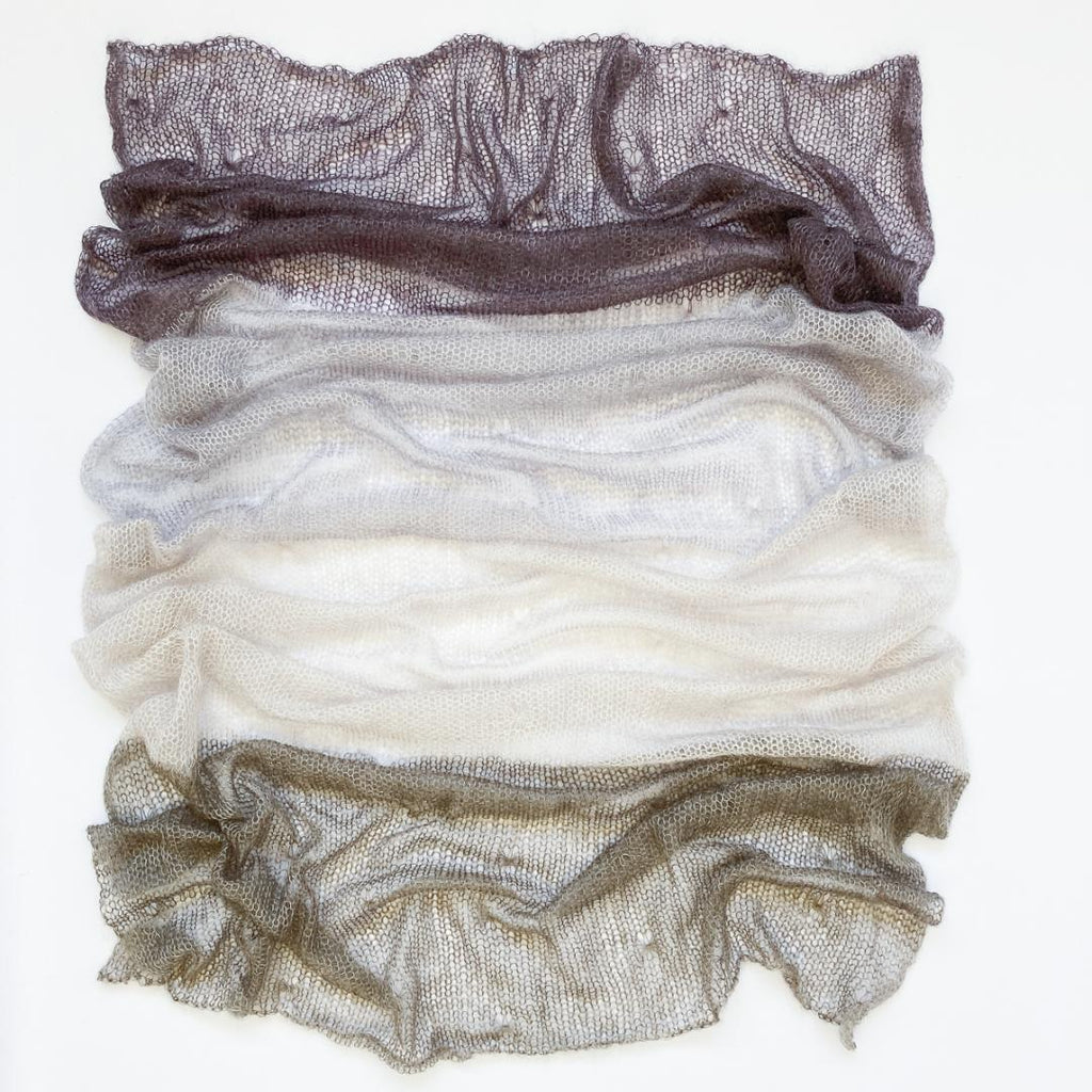 Kit Cobweb Kidsilk Shawl hand dyed