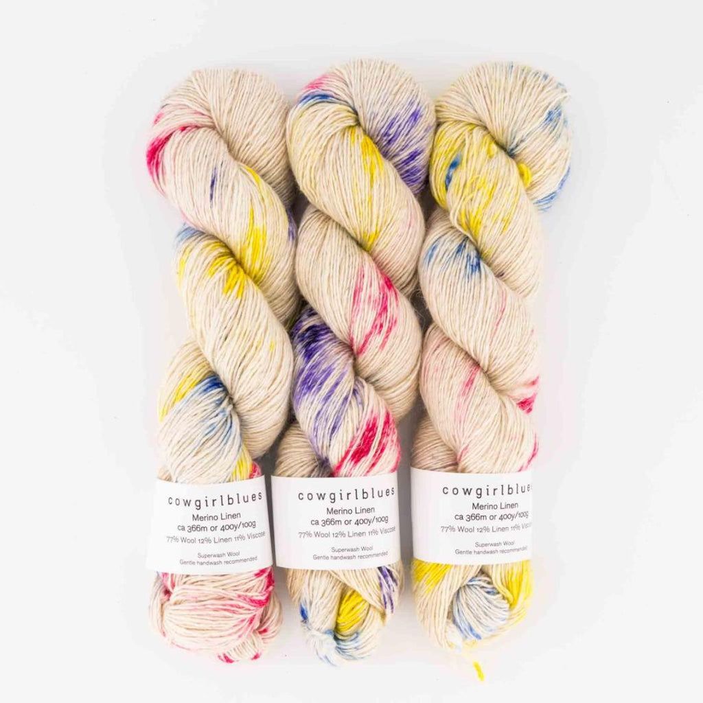 Merino Linen Farbverlauf handgefärbt