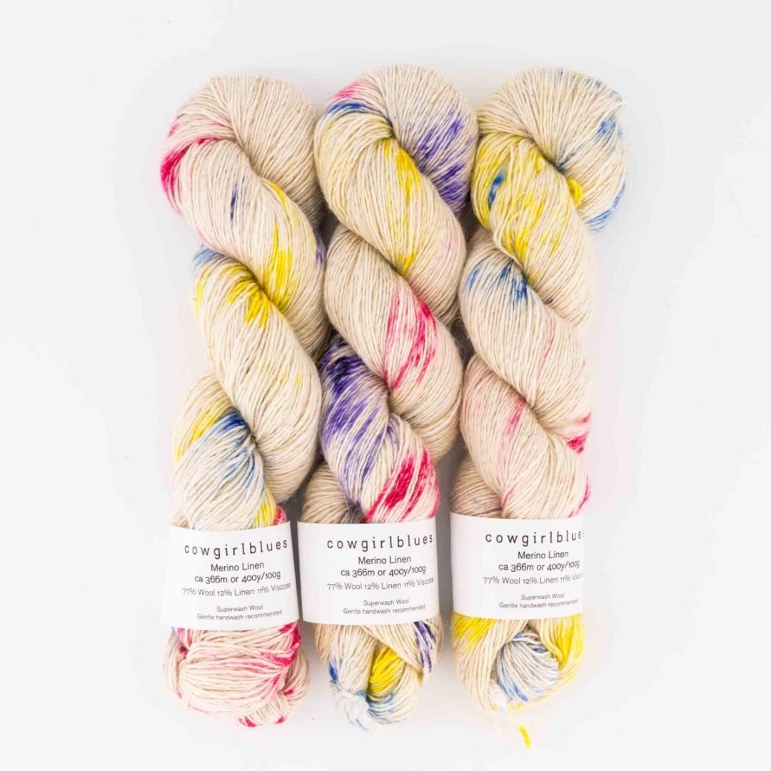 Merino Linen Farbverlauf handgefärbt