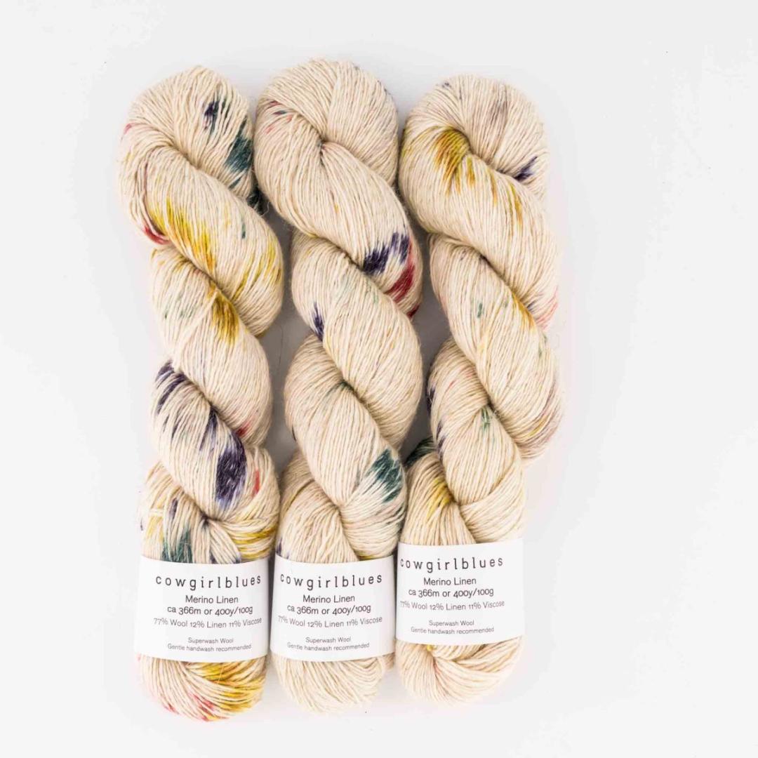 Merino Linen Farbverlauf handgefärbt