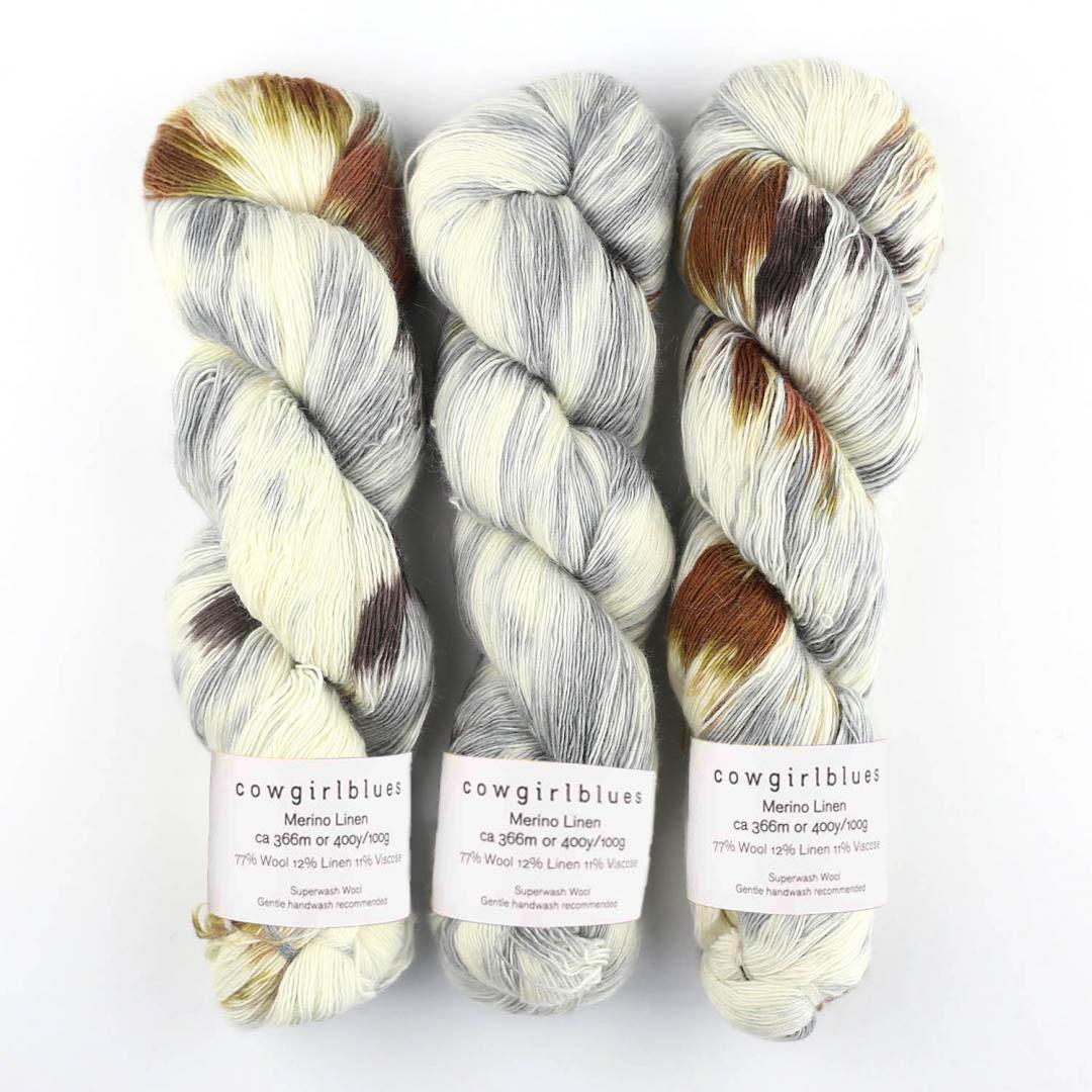 Merino Linen Farbverlauf handgefärbt