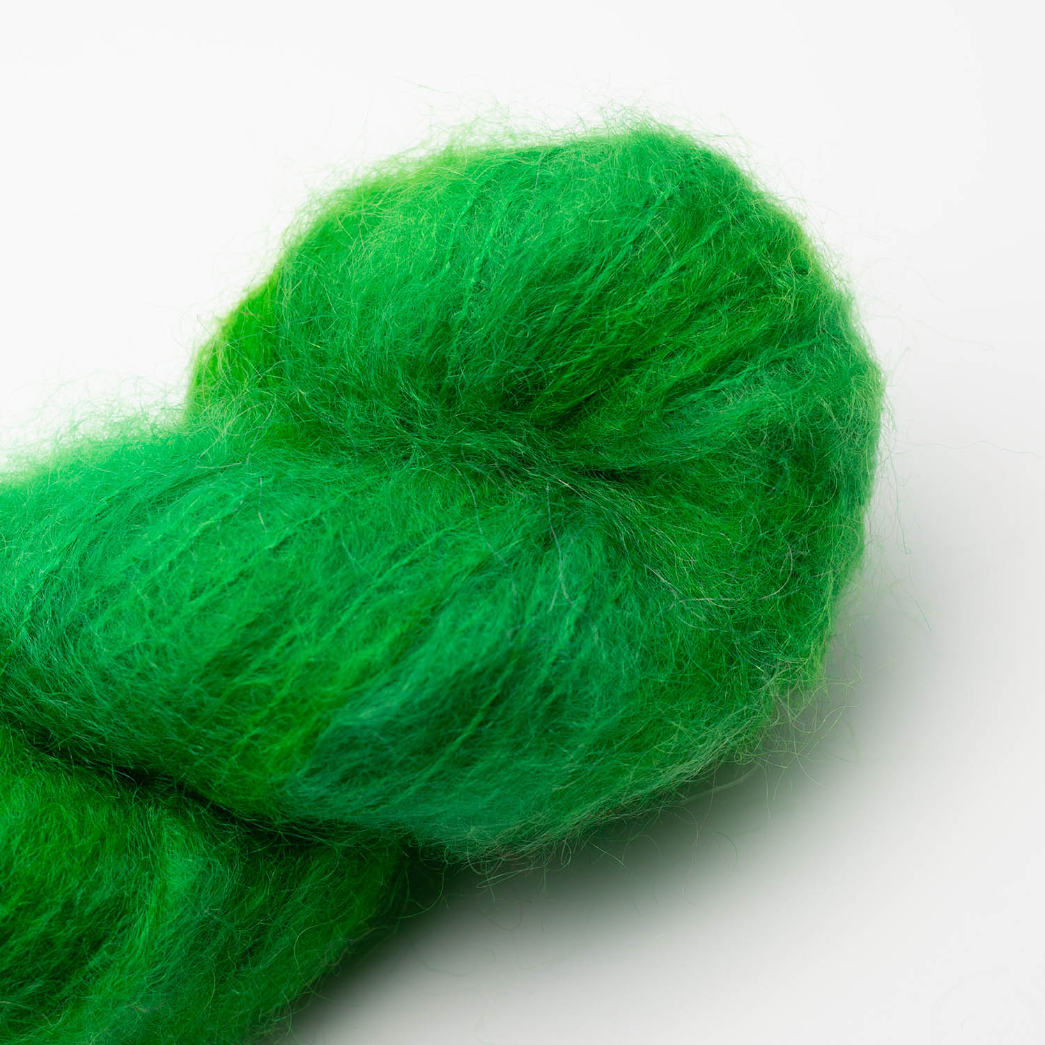 Fluffy mohair solids, hand-dyed