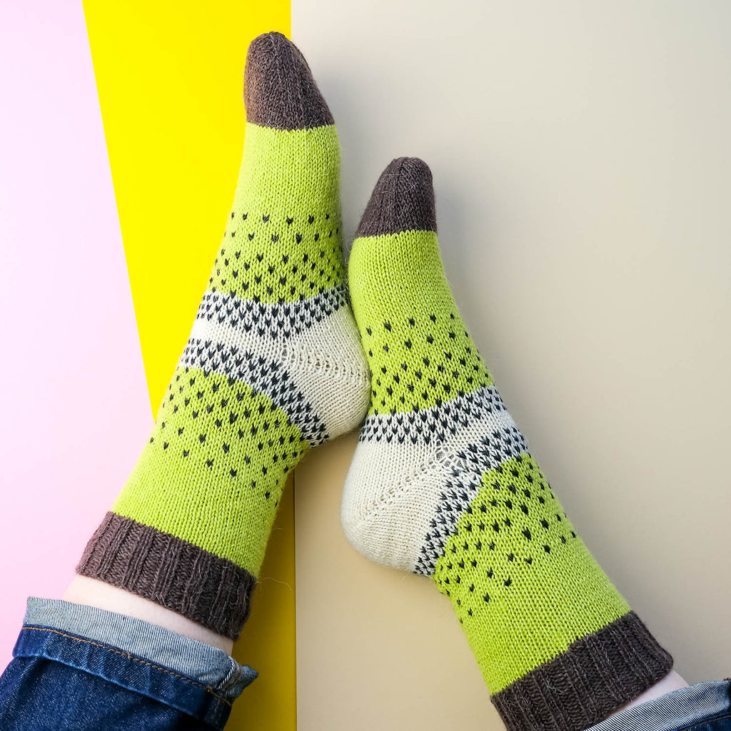 Anleitung Fruity Socks Kiwi
