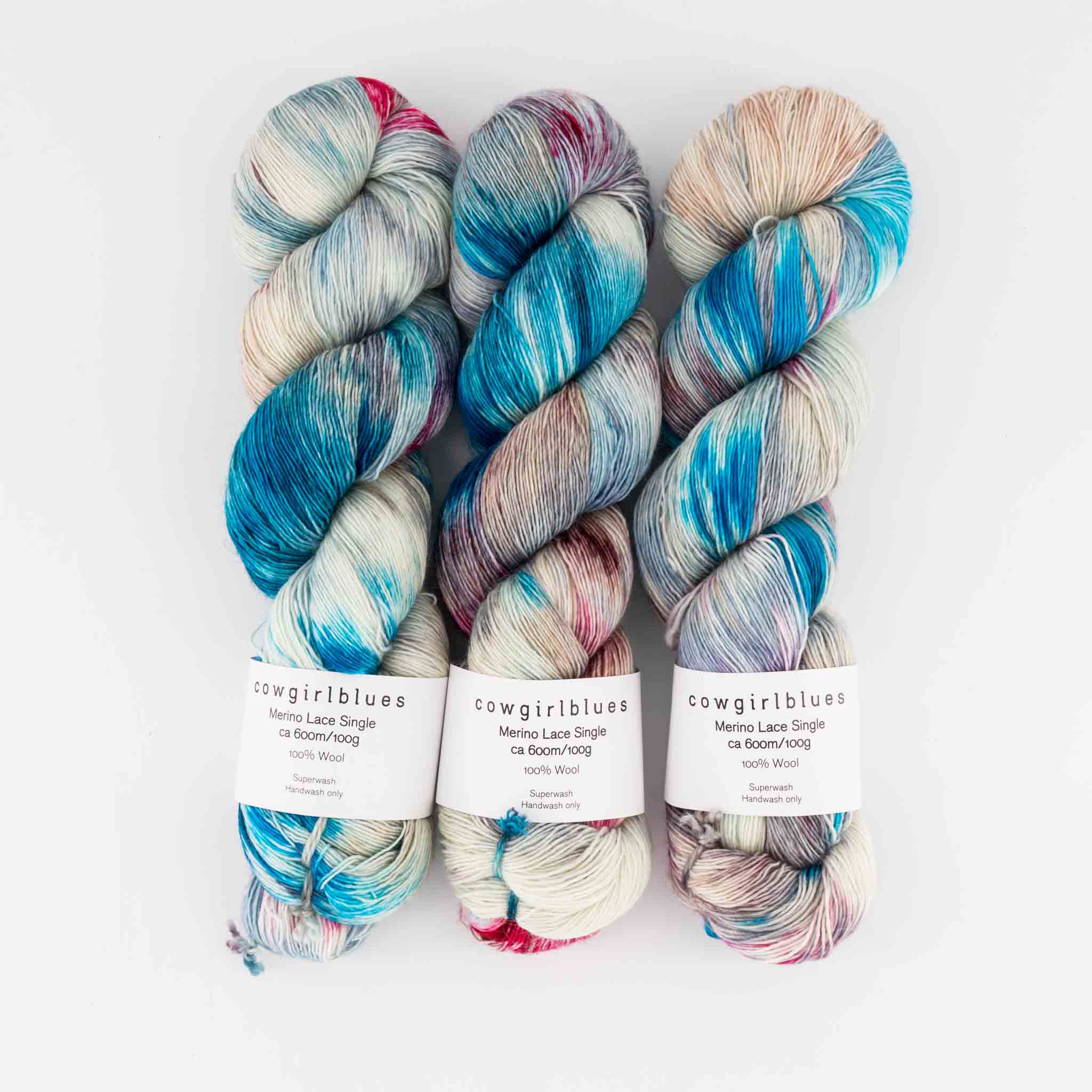 Merino SINGLE LACE Farbverlauf handgefärbt